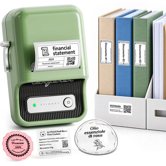 NIIMBOT B21 Bluetooth Thermal Label Printer, Efficient for Home, Office, Business