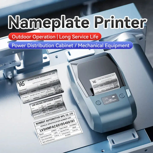 NIIMBOT M2 Thermal Transfer Label Maker, Industrial Nameplate Printer for Outdoor Use, Long-Lasting Durability for Electrical Cabinets & Machinery