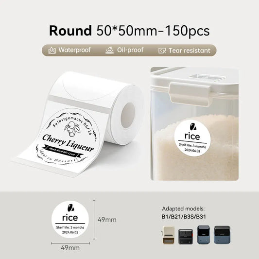Round Label Tape for B21, B1, B3S