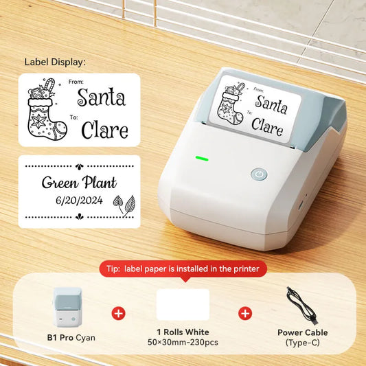NIIMBOT B1 Pro Label Maker, 300DPI HD Label Printer, Ideal for Flower Price Tags, Bouquet & Floral Decor