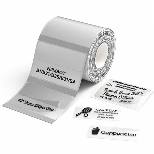 Clear Label Tape for B1, B21, B3S, B31, B4