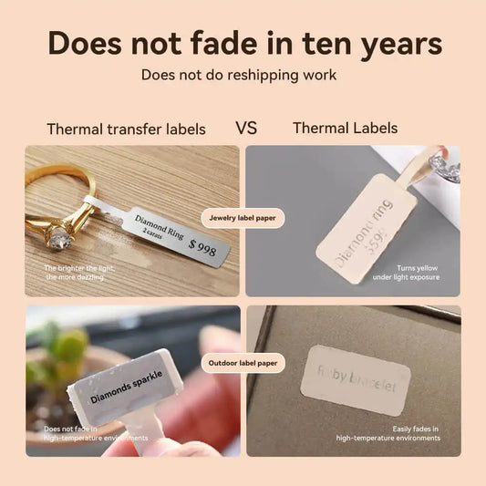 NIIMBOT N1 Jewelry Label Printer Portable Bluetooth Thermal Transfer Printer for Small Business Jewelry Price Tags, Waterproof Stickers